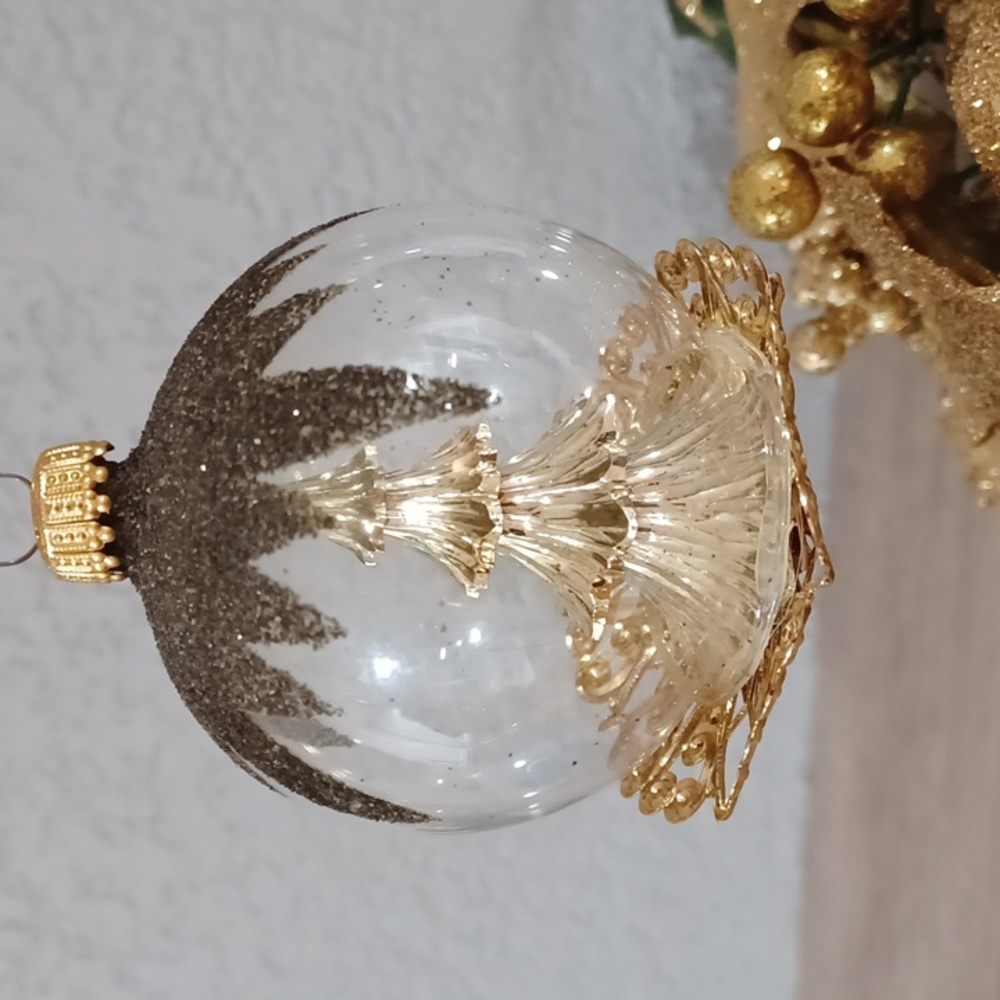 Vintage Christmas Ornament Gold Ornament Tree Ornament Christmas Tree Decoration